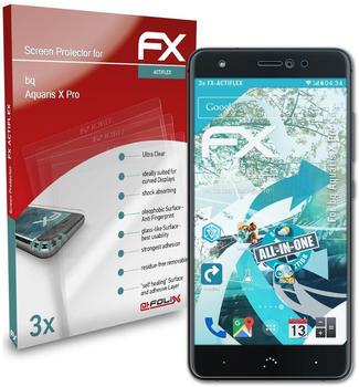 atFoliX FX-ActiFleX 3x Schutzfolie für bq Aquaris X Pro Folie