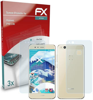 atFoliX FX-ActiFleX 3x Schutzfolie für Huawei P10 Lite Folie