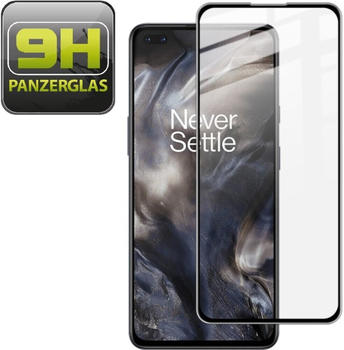 Protectorking 2x 9H Hartglas f&uuml;r OnePlus Nord FULL Panzerfolie Displayschutz Schwarz Panzerglas