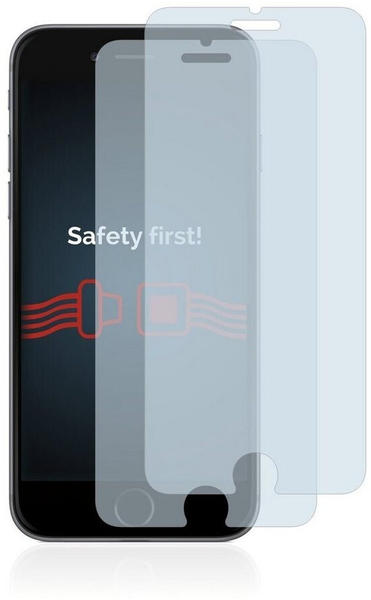 Savvies Panzerglas für iPhone 6 / 6S (2 Stück) - Echt-Glas, 9H Härte, Anti-Fingerprint