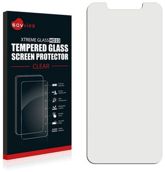 Savvies Panzerglas für iPhone XR / 11 - Echt-Glas, 9H Härte, Anti-Fingerprint