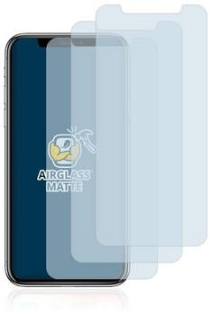 BROTECT Schutzfolie für Apple iPhone X, (3 Stück), Schutzglas Glasfolie matt