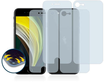 BROTECT Schutzfolie für Apple iPhone SE 2 2020 (Vorder + Rückseite), (2 Stück), Full-Cover 3D Curved matt entspiegelt