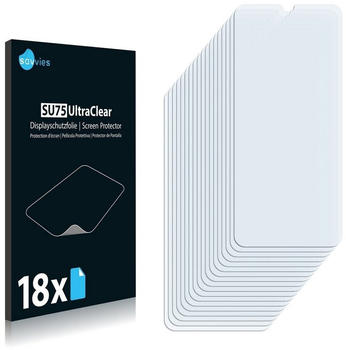 Savvies 18x Schutzfolie kompatibel mit Samsung Galaxy A20 / A30 / A50 / M30 Displayschutz-Folie Ultra-transparent