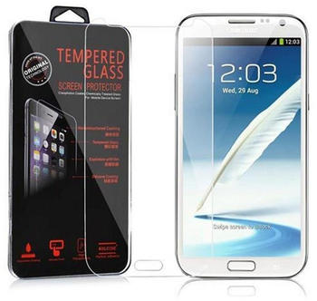 Cadorabo Panzer Folie Tempered für Samsung Galaxy NOTE 2, Schutzfolie in 9H Härte mit 3D Touch Kompatibilität