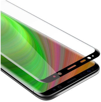 Cadorabo Vollbild Panzer Folie für Samsung Galaxy S9, Schutzfolie in 9H Härte mit 3D Touch Kompatibilität, Transparent mit Schwarz