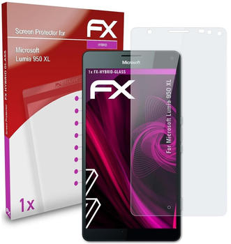 atFoliX FX-Hybrid-Glass Panzerfolie für Microsoft Lumia 950 XL Glasfolie
