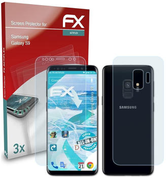 atFoliX FX-ActiFleX 3x Schutzfolie für Samsung Galaxy S9 Folie