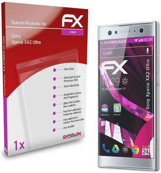 atFoliX FX-Hybrid-Glass Panzerfolie für Sony Xperia XA2 Ultra Glasfolie