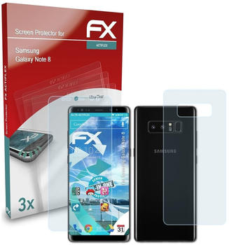 atFoliX FX-ActiFleX 3x Schutzfolie für Samsung Galaxy Note 8 Folie