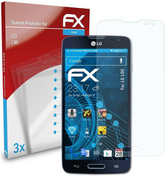 atFoliX FX-Clear 3x Schutzfolie für LG L90 Displayschutzfolie