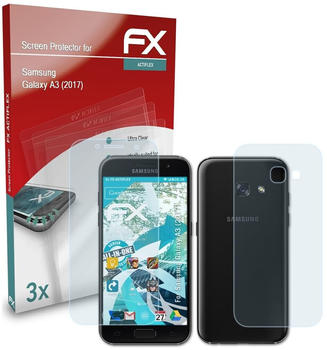 atFoliX FX-ActiFleX 3x Schutzfolie für Samsung Galaxy A3 (2017) Folie