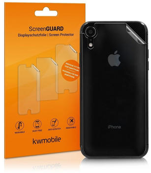 kwmobile Schutzfolie 3x Folie Rückseite für Apple iPhone XR