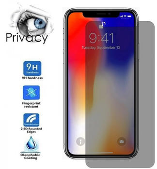 Protectorking 2x 9H Hartglas für iPhone 11 Pro Privacy Panzerfolie Blickschutz Displayschutz