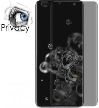 Protectorking 2x 9H Hartglas für Samsung Galaxy S20 ULTRA FULL Privacy Panzerfolie Displayschutz