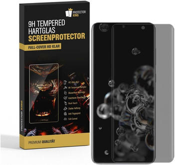 Protectorking 1x 9H Hartglas für Samsung Galaxy S20 ULTRA FULL Privacy Panzerfolie Displayschutz