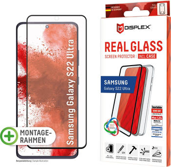 Displex Real Glass 3D + Eco-Montagerahmen Samsung S22 Ultra