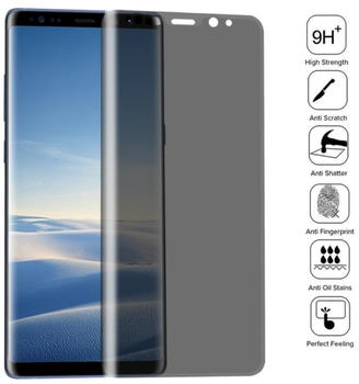 Protectorking 2x 9H Hartglas für Samsung Galaxy Note 8 Privacy Anti Spy Panzerfolie Displayschutz