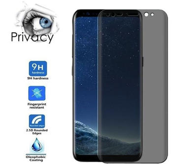 Protectorking 2x 9H Hartglas für Samsung Galaxy S9 Plus FULL Privacy Panzerfolie Displayschutz
