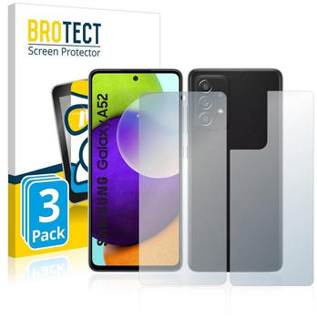BROTECT Panzerglasfolie für Samsung Galaxy A52 5G (Vorder + Rückseite) 3x (3841022)