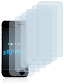 Savvies 6X Schutzfolie für Apple iPhone SE 2016 Displayschutz-Folie Ultra-transparent