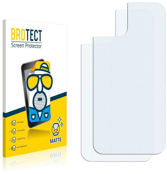 BROTECT 2x Matte Displayschutzfolie für Apple iPhone 13 (Rückseite) - Entspiegelt, Anti-Fingerprint