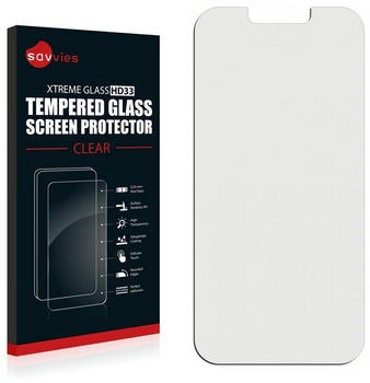 Savvies Panzerglas Apple iPhone 13 - Echt-Glas, 9H Härte, Anti-Fingerprint