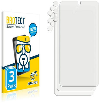 BROTECT 3x AirGlass Panzerglasfolie für Samsung Galaxy S21 FE 5G (Vorderseite + Kamera)