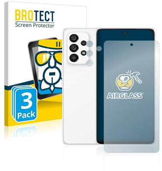 BROTECT 3x AirGlass Panzerglasfolie für Samsung Galaxy A53 5G (Vorderseite + Kamera)