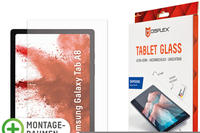 Displex Tablet Glass (9H) f&uuml;r Samsung Galaxy Tab A8, Eco-Montagerahmen L-Form,