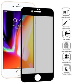 Protectorking 2x 9H Hartglas für iPhone 7 Plus FULL ANTI-SPY Privacy Panzerfolie Displayschutz