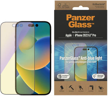 PanzerGlass Ultra-Wide Fit Anti-blue Light + EasyAligner iPhone 14 Pro