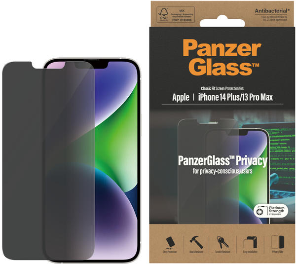 PanzerGlass Classic Fit Privacy iPhone 14 Plus / 13 Pro Max