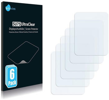 Savvies 6X Schutzfolie kompatibel mit Samsung Gear Live Displayschutz-Folie Ultra-transparent