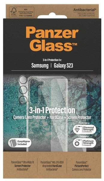 PanzerGlass 3-in-1 Schutz-Set für Samsung Galaxy S23