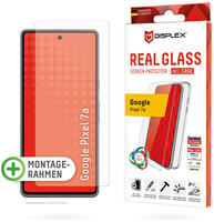 DISPLEX Panzerglas + Schutzh&uuml;lle f&uuml;r Google Pixel 7a, Eco-Montagerahmen,