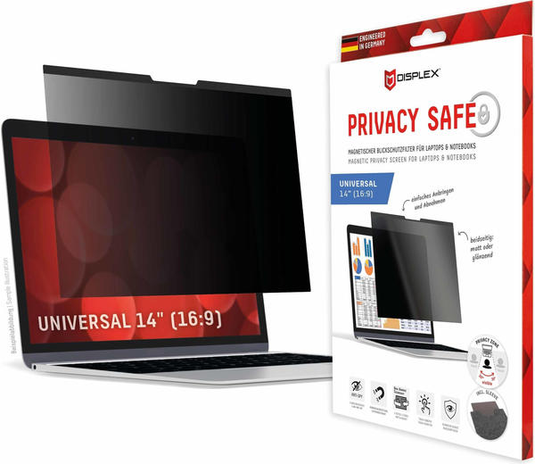 Displex Privacy Safe, Laptop Blickschutzfilter (14
