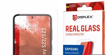 Displex Real Glass, 2D Panzerglas (1 St&uuml;ck, Galaxy S23, Galaxy S22), Smartphone Schutzfolie