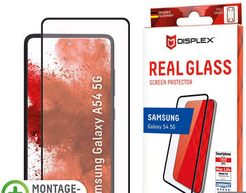 Displex Real Glass, Full Cover Panzerglas (1 Stück, Galaxy A54), Smartphone Schutzfolie