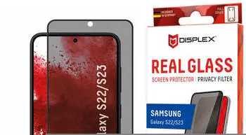 Displex Real Glass, Privacy Full Cover Panzerglas (1 St&uuml;ck, Galaxy S22, Galaxy S23), Smartphone Schutzfolie