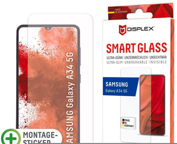 Displex Smart Glass (1 Stück, Galaxy A34), Smartphone Schutzfolie