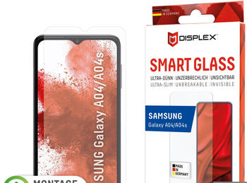 Displex Smart Glass, Displayschutzfolie (1 Stück, Galaxy A04s), Smartphone Schutzfolie