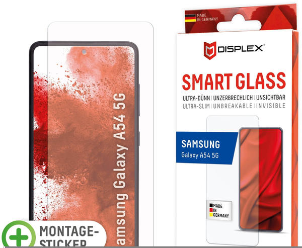 Displex Smart Glass, Displayschutzfolie (1 Stück, Galaxy A54), Smartphone Schutzfolie