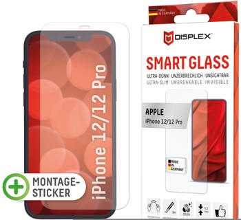 Displex Smart Glass, Displayschutzfolie (1 Stück, iPhone 12, iPhone 12 Pro), Smartphone Schutzfolie