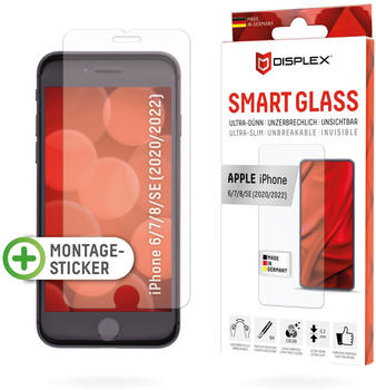 Displex Smart Glass, Displayschutzfolie (1 Stück, iPhone SE (2020), iPhone 7, iPhone 8, iPhone 6), Smartphone Schutzfolie