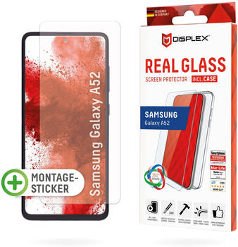 Displex Real Glass, 2D Panzerglas + Handyhülle (1 Stück, Galaxy S21), Smartphone Schutzfolie