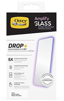 OtterBox Amplify Glass Displayschutz für iPhone 14 Plus / iPhone 13 Pro Max, gehärtetes Glas, x5 Kratzschutz, übersteht Stürze bis zu 1.8m, antimikrobieller Schutz