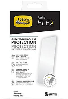 OtterBox Alpha Flex Displayschutz für Samsung Galaxy S23, ultra starker Schutz vor Brüchen und Kratzern, antimikrobieller Schutz