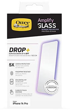 OtterBox Amplify Privacy Glass Displayschutz für Apple iPhone 14 Pro Max, gehärtetes Glas, x5 Kratzschutz, übersteht Stürze bis zu 1.8m, antimikrobieller Schutz, Transparent