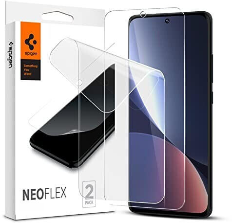 Spigen NeoFlex Schutzfolie kompatibel mit Xiaomi 12, Xiaomi 12X, 2 Stück, Kratzfest, TPU Film, Wasserinstallation Folie